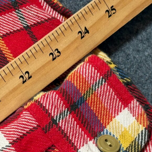 Wallace and Barnes Mens Cotton Twill Workshirt Flannel‎ Mens Sz XS Red Plaid Lux - Picture 12 of 13